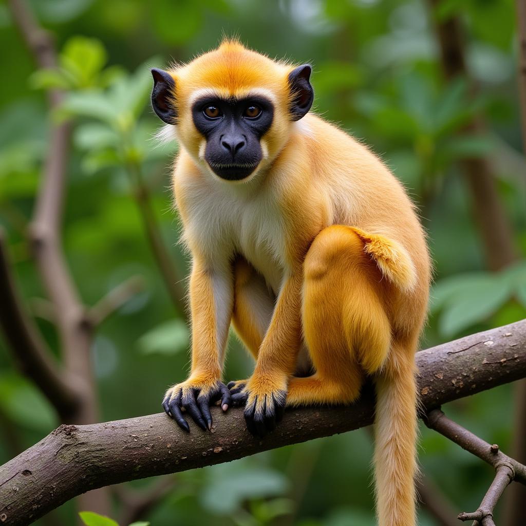 African Golden Monkey in Volcanoes National Park