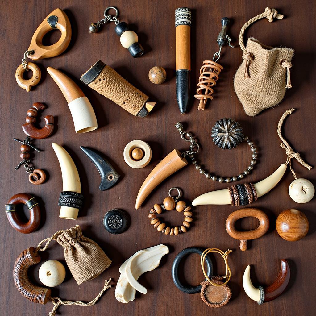 Variety of African Good Luck Charms