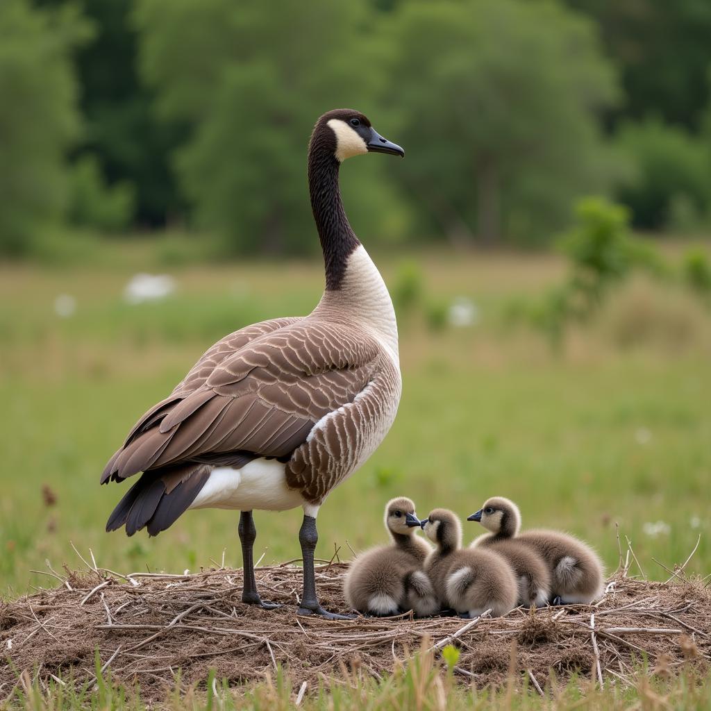 African Goose Territorial Defense