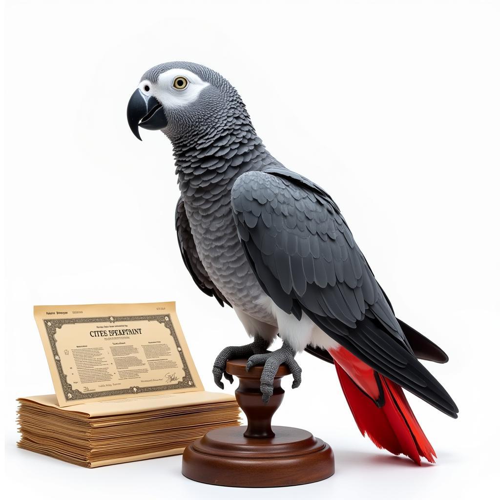 African Gray Parrot and Legal Ownership Documents in India