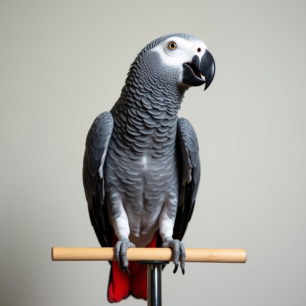 African Gray Parrot Mimicking Speech