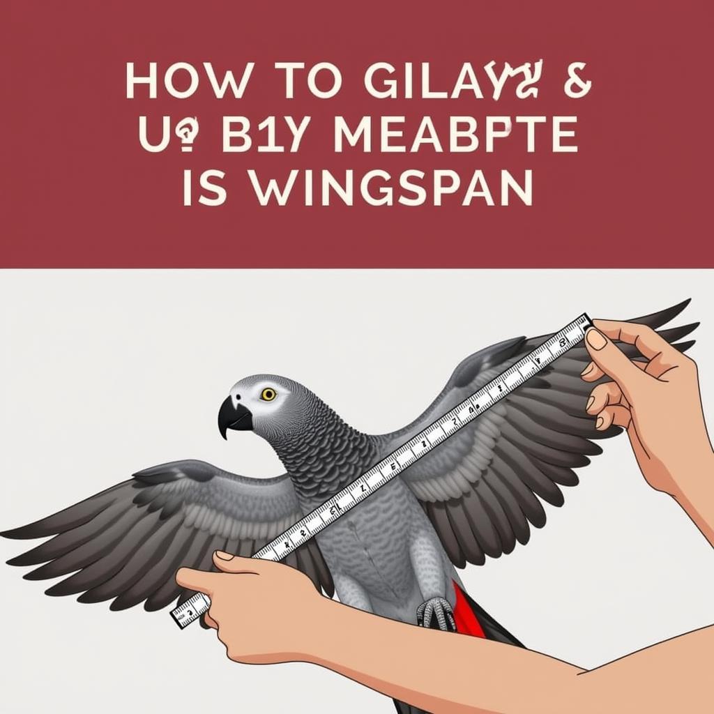 Measuring an African Gray Parrot's Wingspan