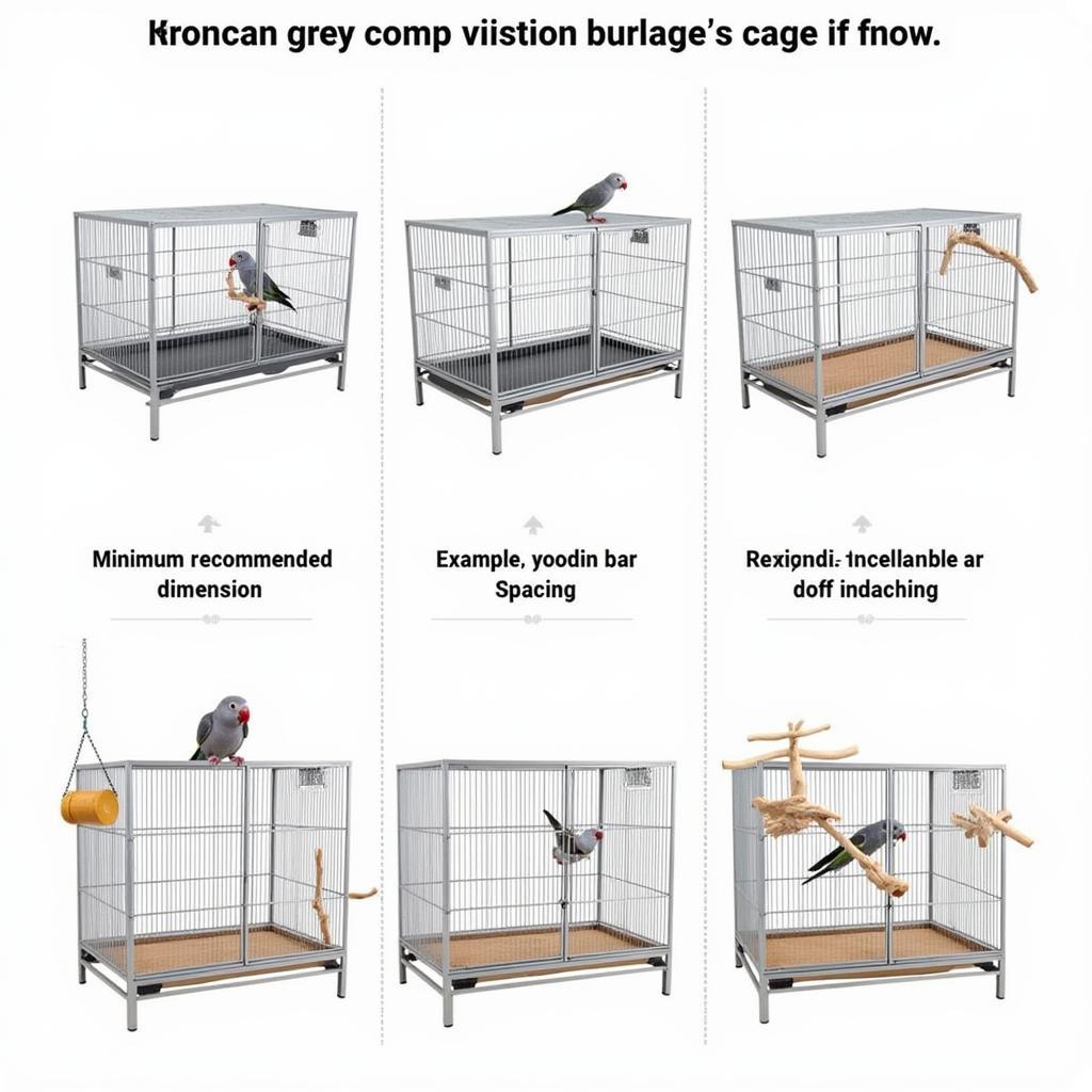 African Grey Cage Size Comparison