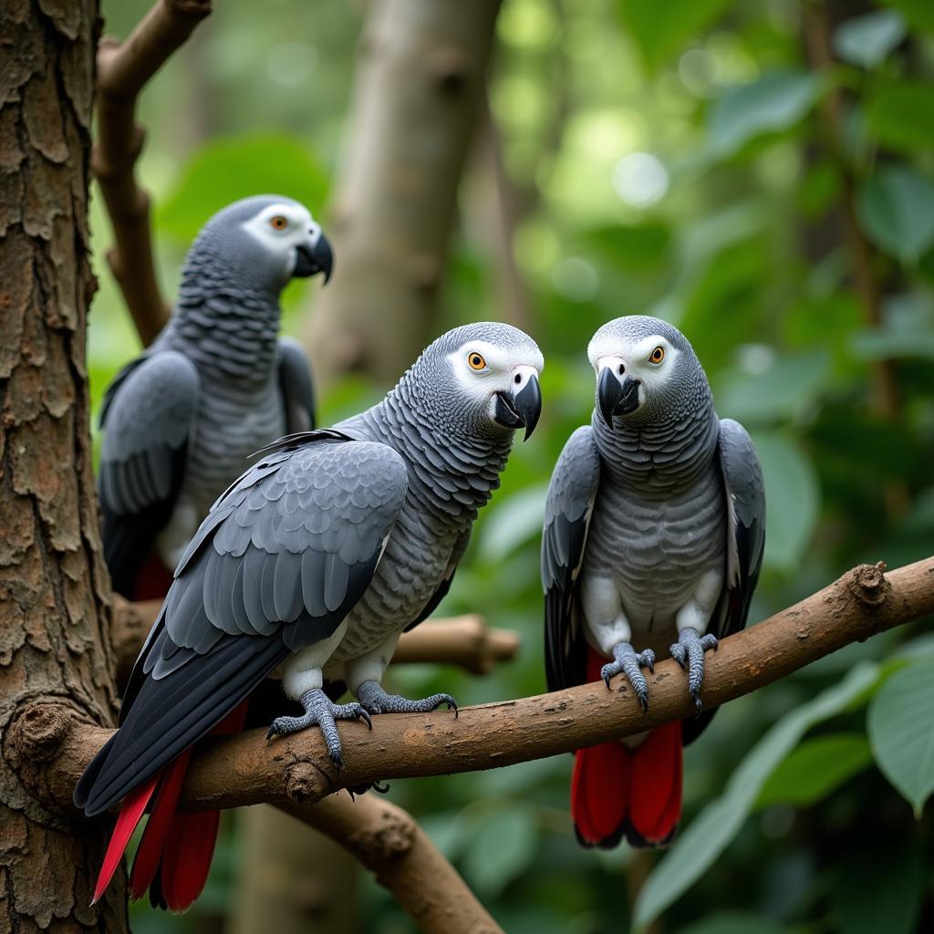 African Grey in Natural Habitat