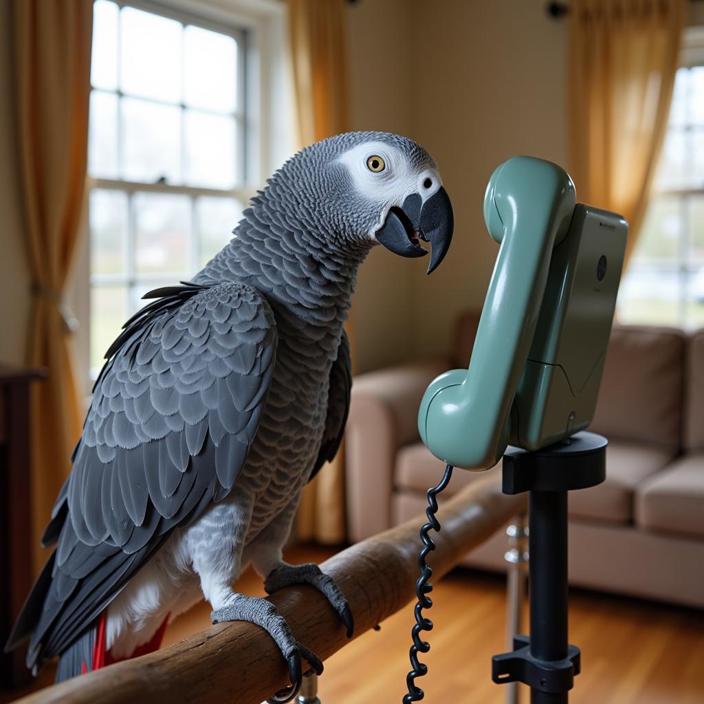 African Grey Mimicking Sounds