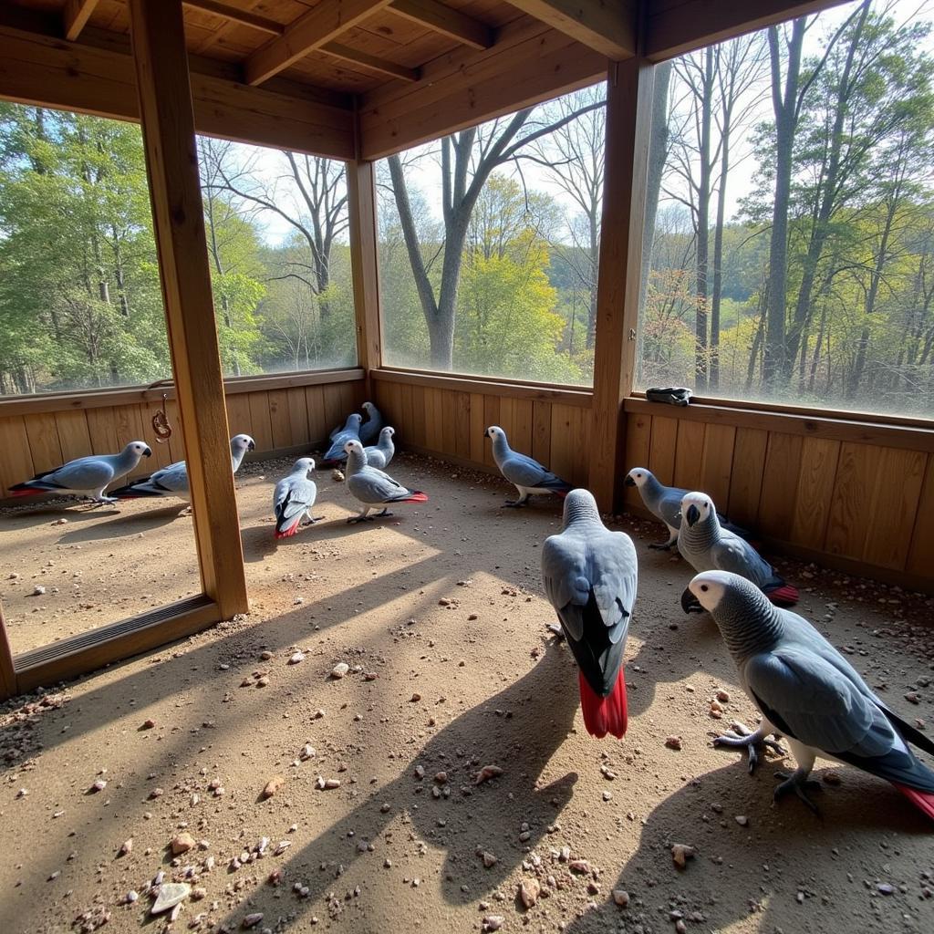 African Grey Parrot Breeder in Indiana Aviary