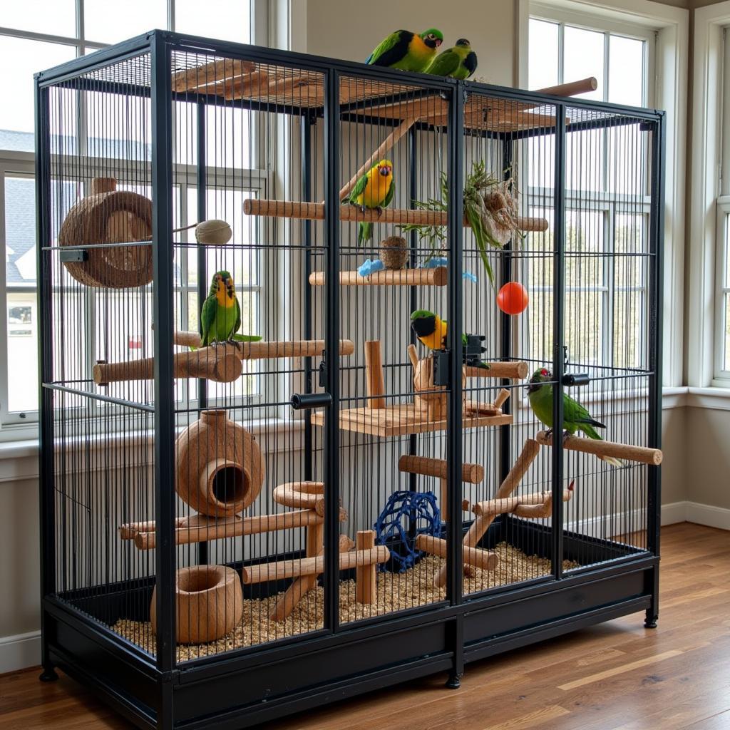 Ideal Cage Setup for an African Grey Parrot