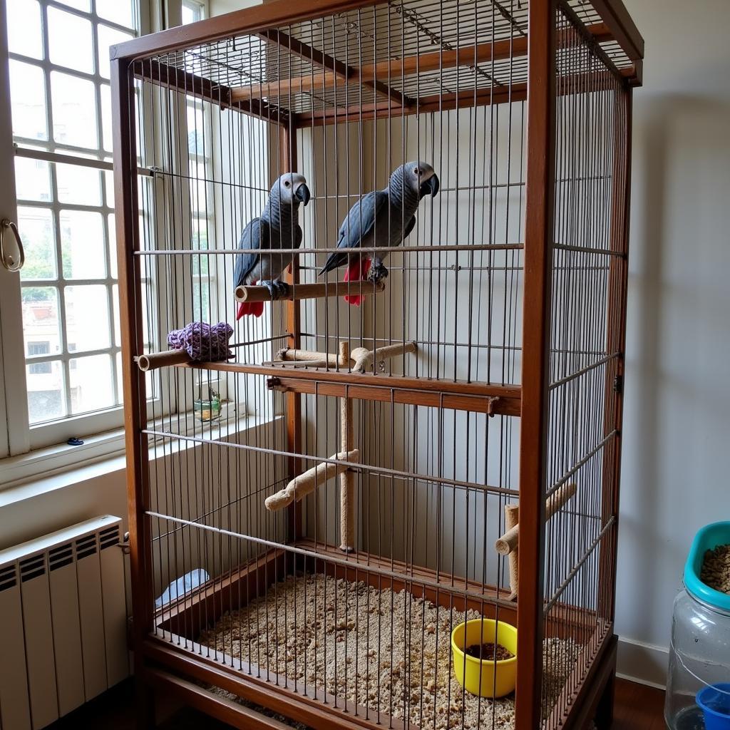 Ideal Cage Setup for an African Grey Parrot in Mumbai