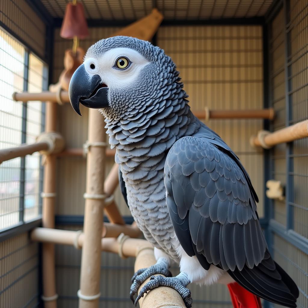 African Grey Parrot in Lahore Pet Shop