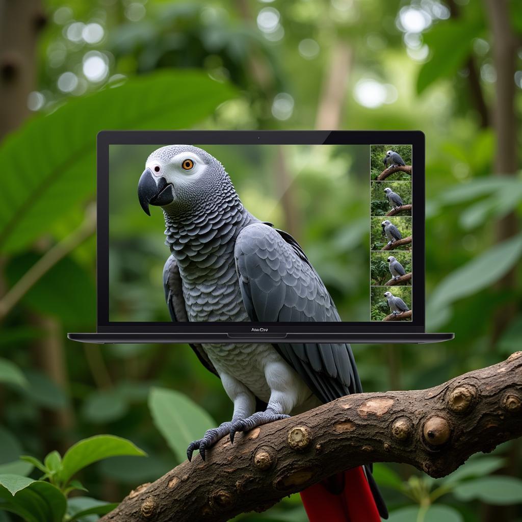 African Grey Parrot Live Online Viewing