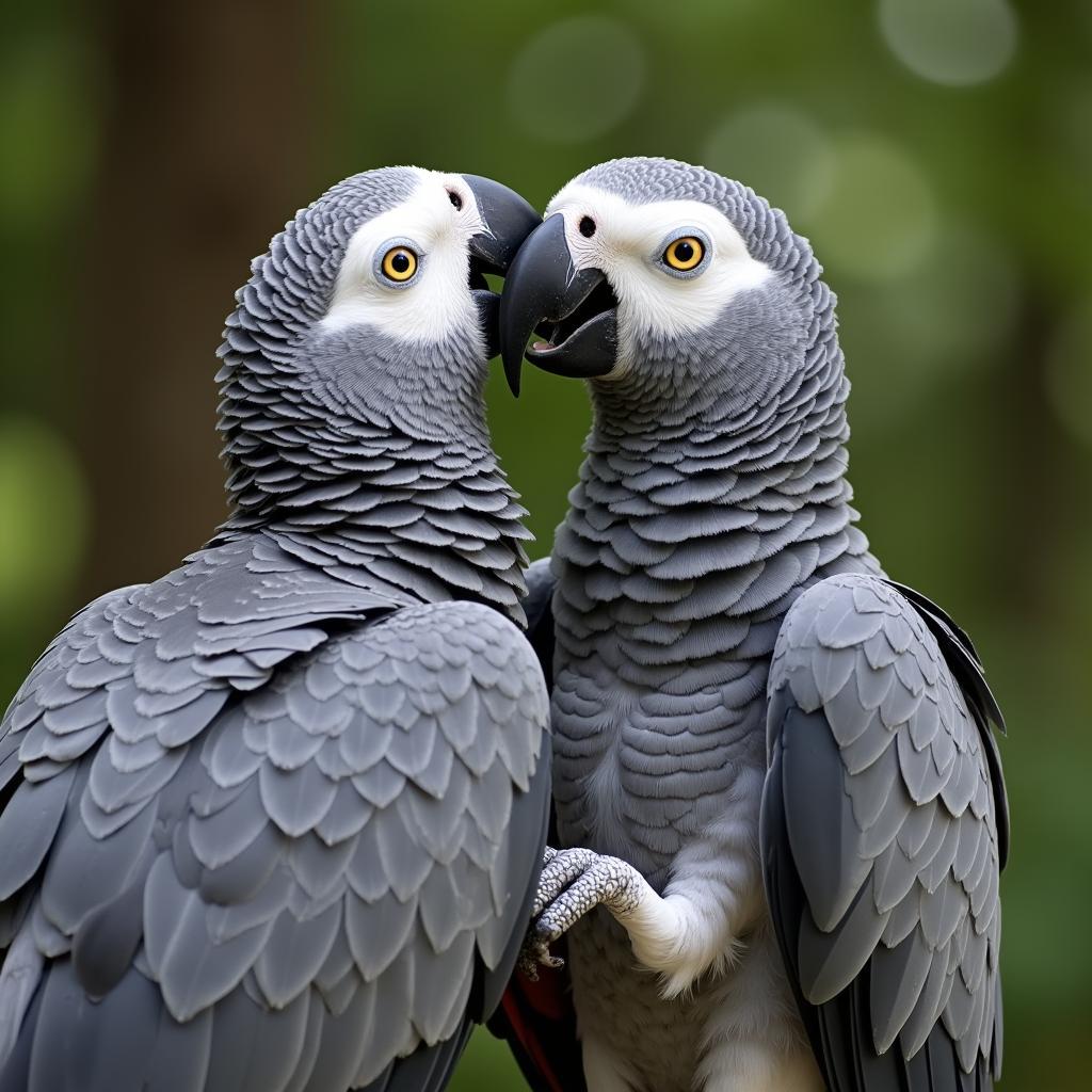 African Grey Parrot Mating Rituals