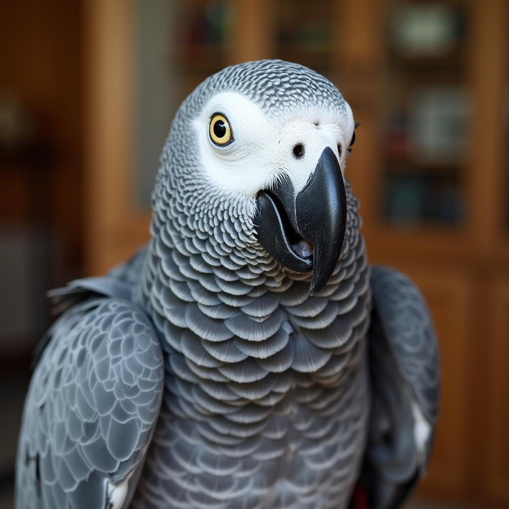 African Grey Parrot Mimicking Sounds