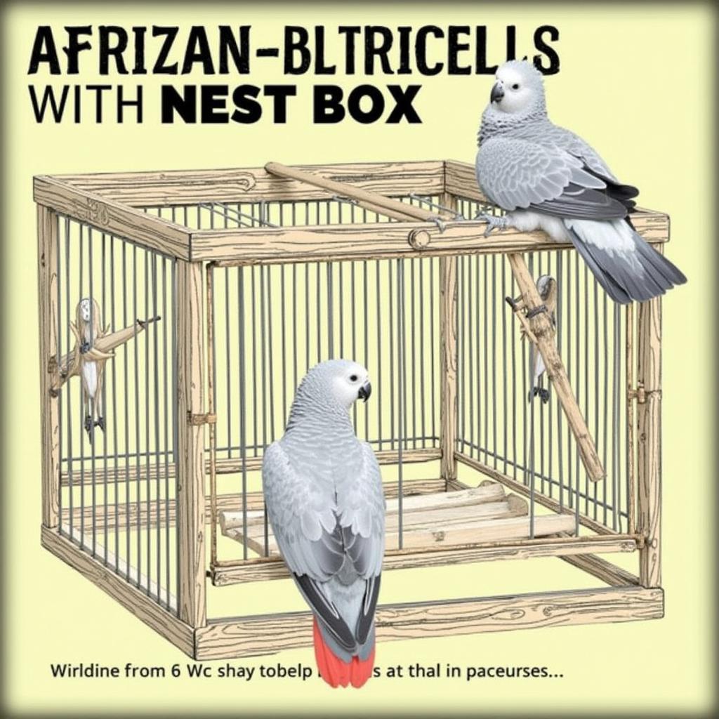 African Grey Parrot Nest Box