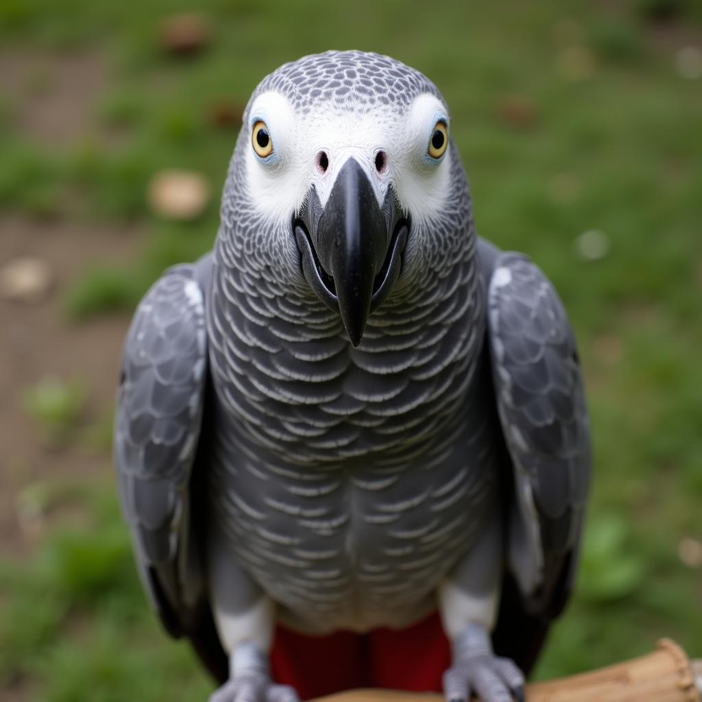 African Grey Parrot showcasing its Intelligence