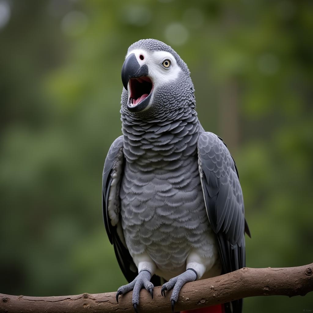 African Grey Parrot Singing a Complex Melody