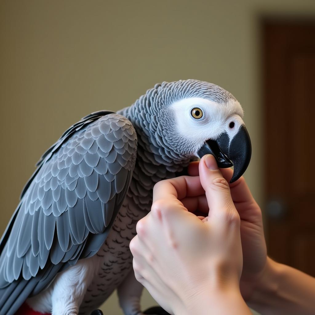 African Grey Parrot Social Interaction