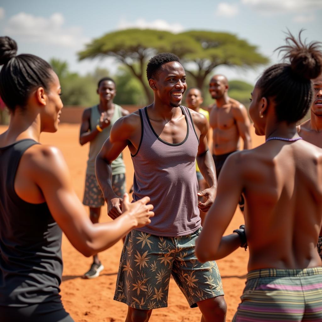 African Group Fitness Class