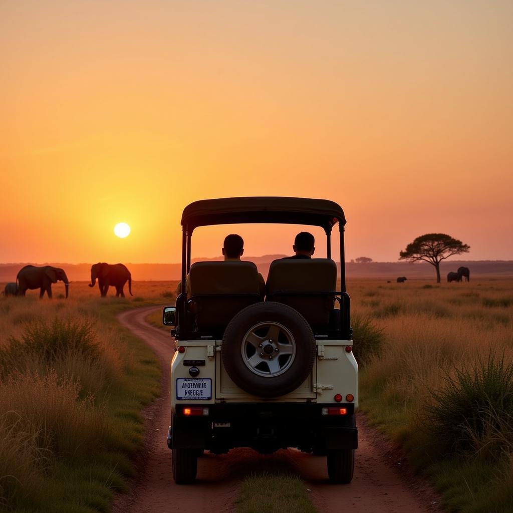 Early Morning Game Drive on an African Guest Kenya Safari