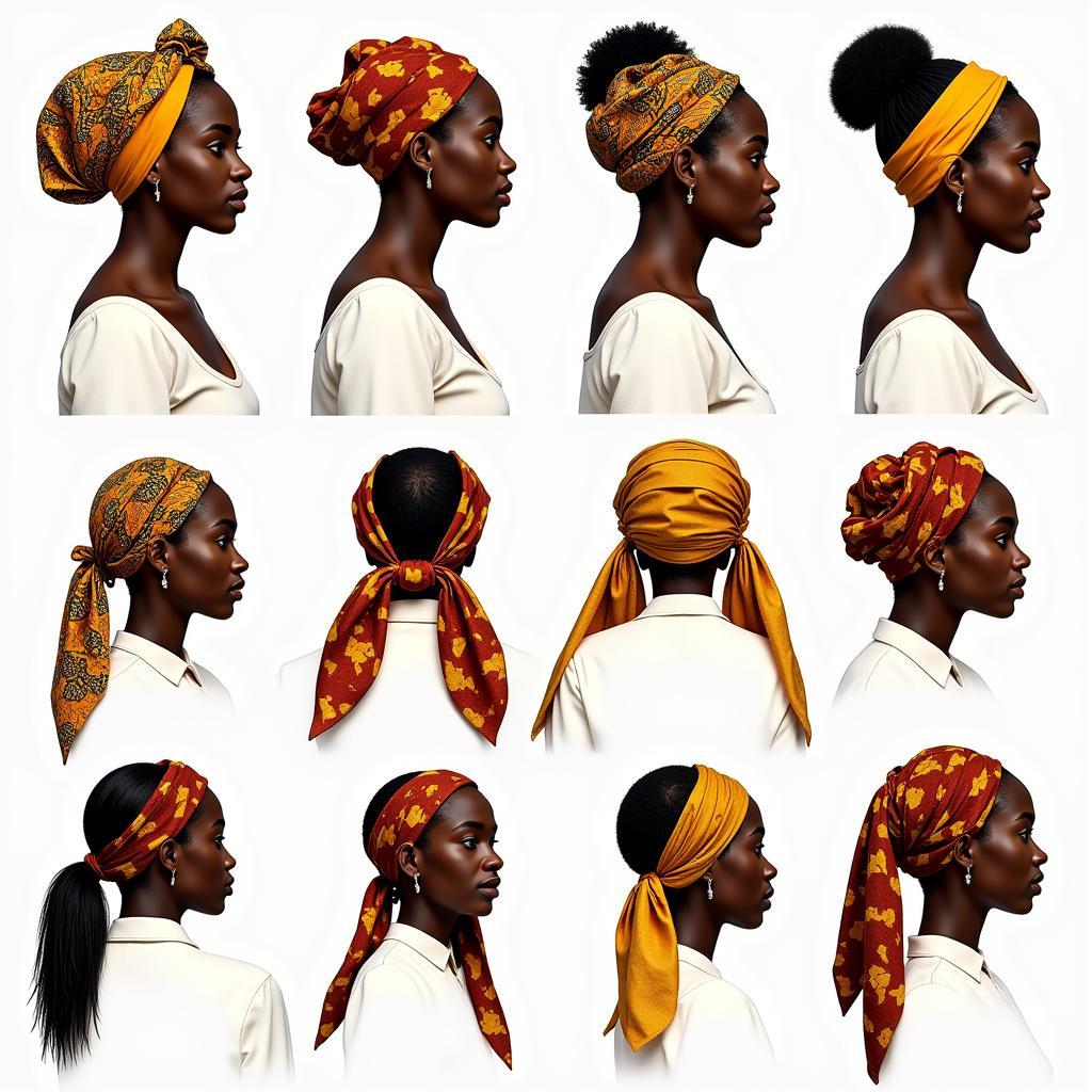 Various Materials and Techniques Used in African Hair Scarfs