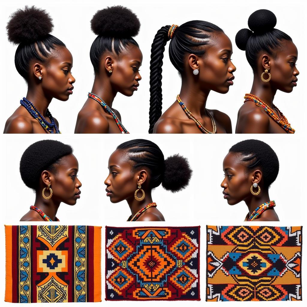 African Hairstyles and Textile Designs