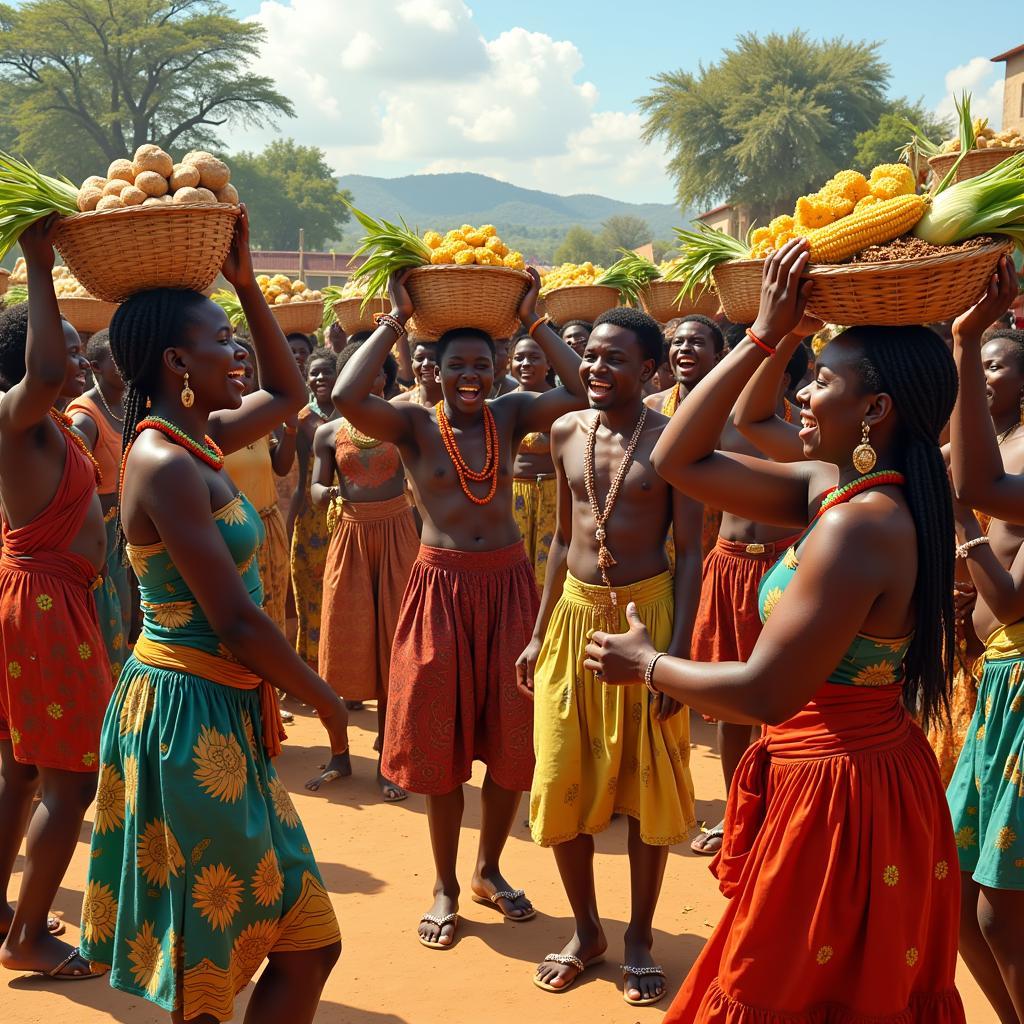 Celebrating the Fruits of Labor at an African Harvest Festival