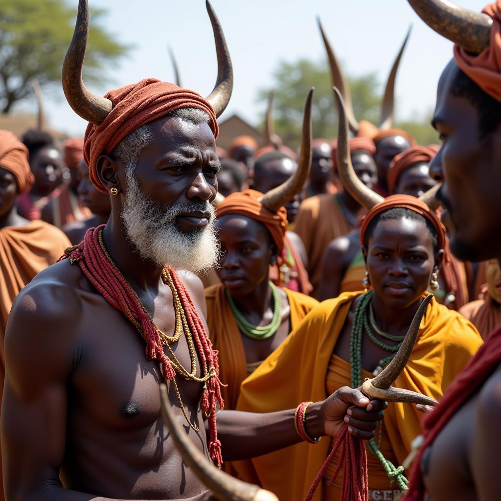 African Horn Ceremonial Use