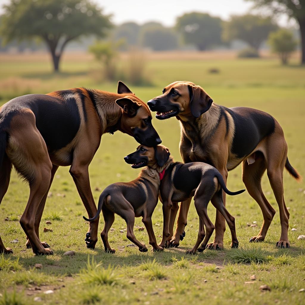 African Hound Dog Pack Social Structure