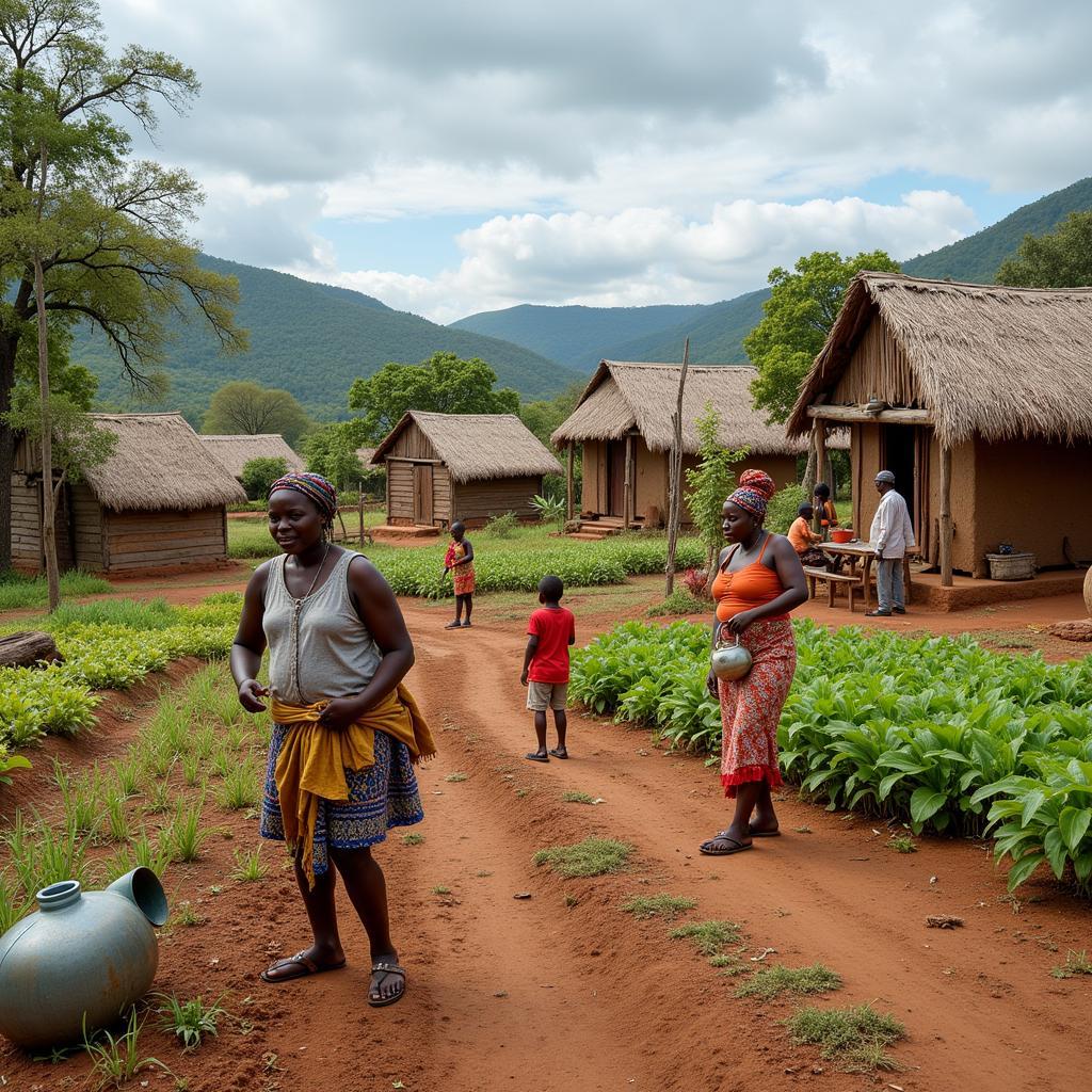 African Indigenous Community Daily Life