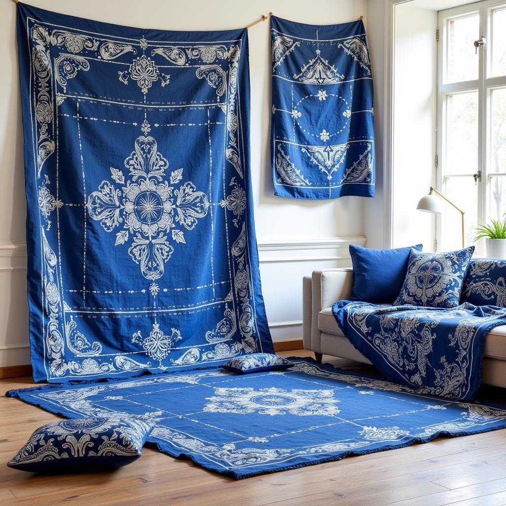 Display of African Indigo Textiles