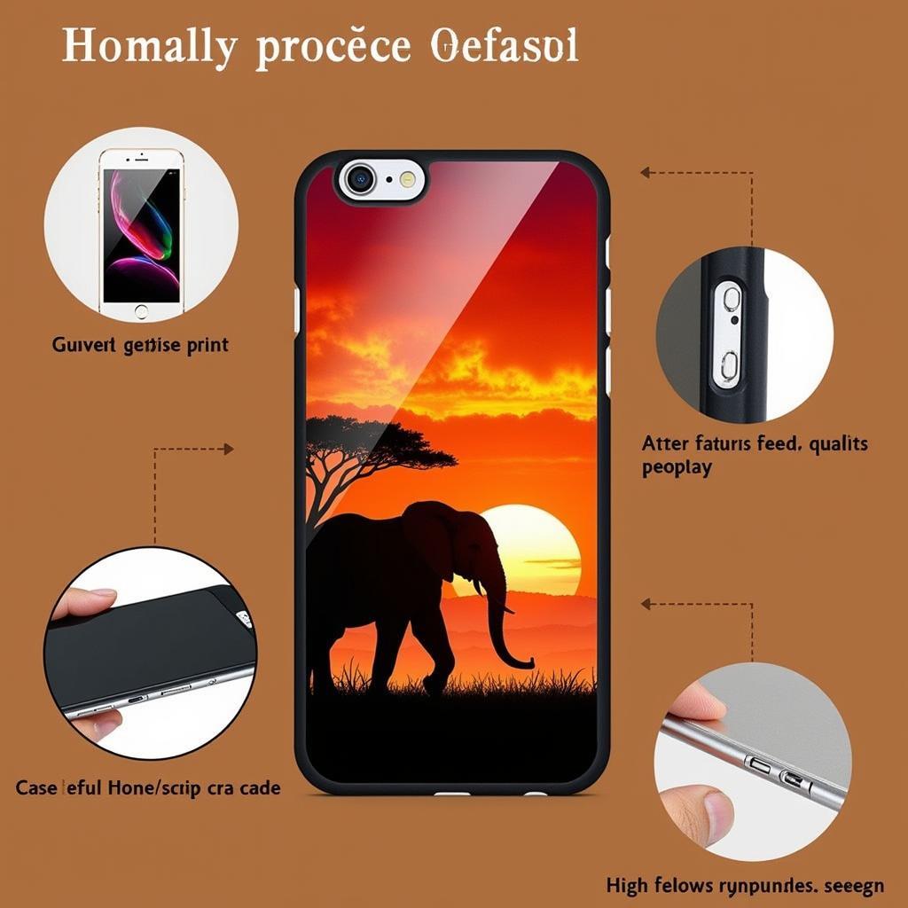 African iPhone 6 Case with Wildlife Safari Theme