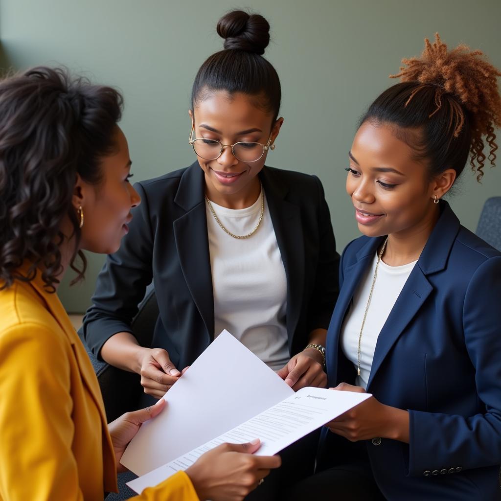 African Job Seekers Preparing for Walkin Interviews