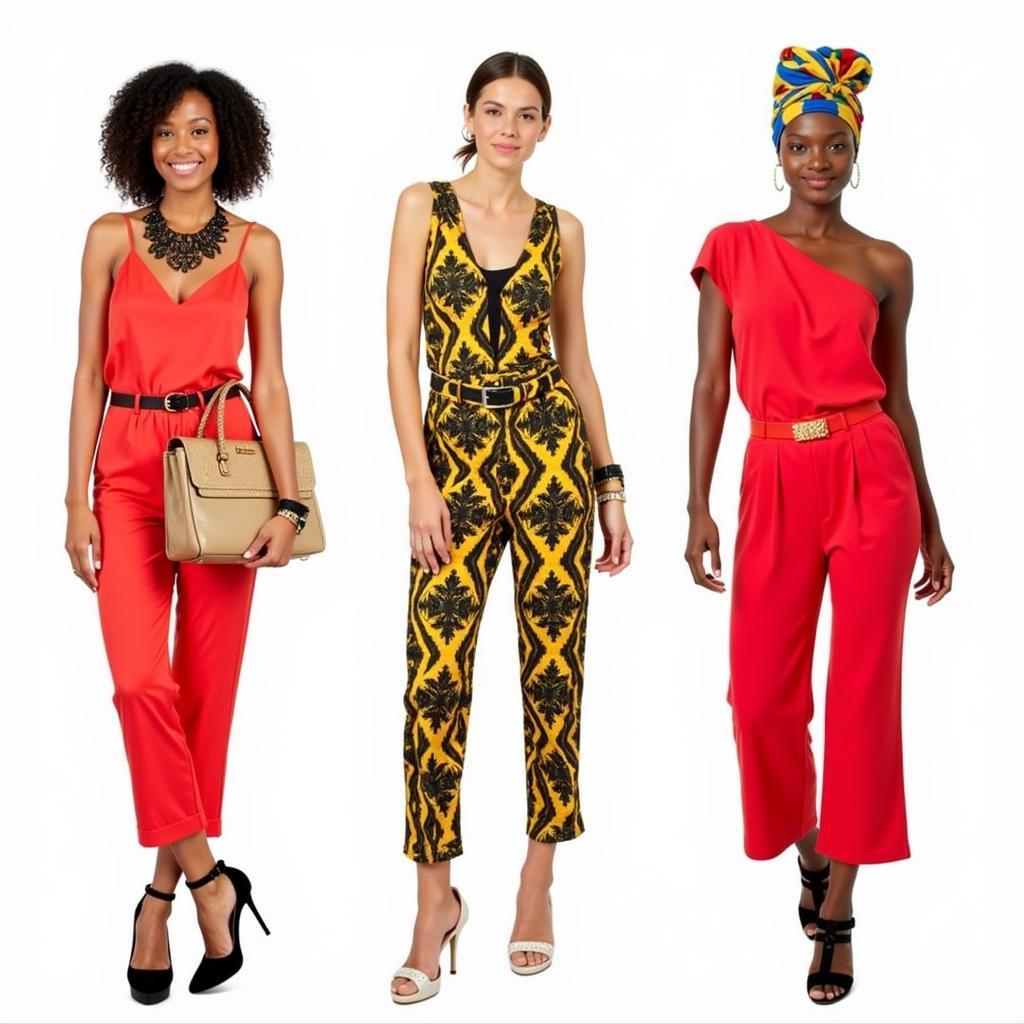 African Jumpsuit Styles: Accessories and Styling