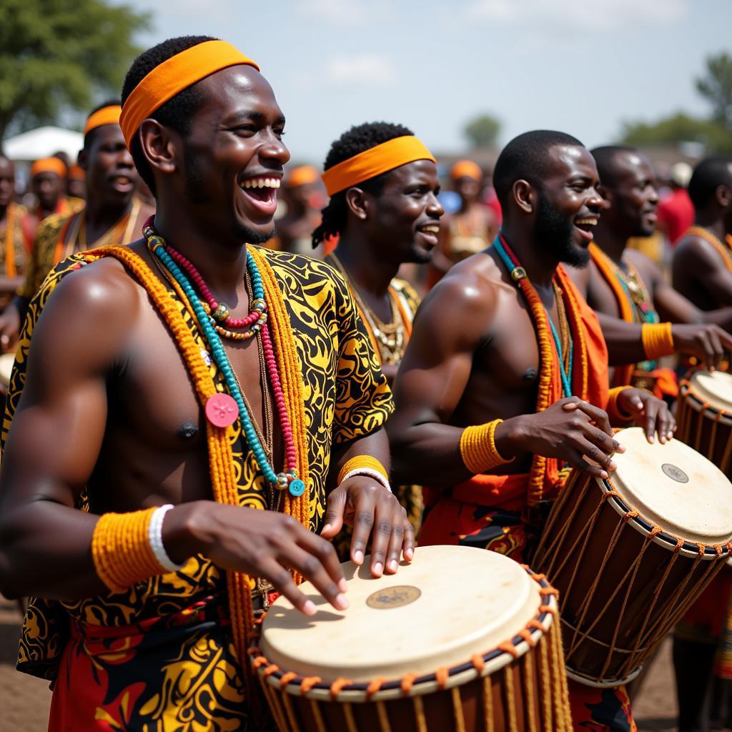 African Drummers at a Kazwa Celebration