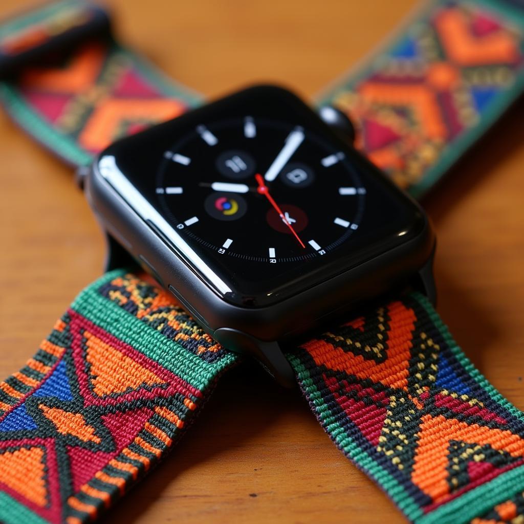 Vibrant Kente Cloth Apple Watch Band