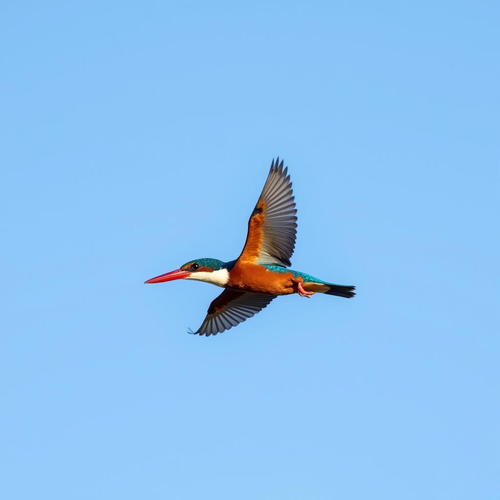 African Kingfisher in Flight