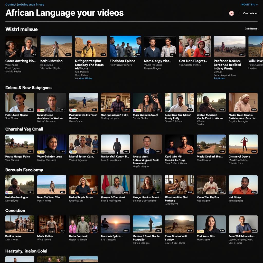 Exploring various African language video resources online