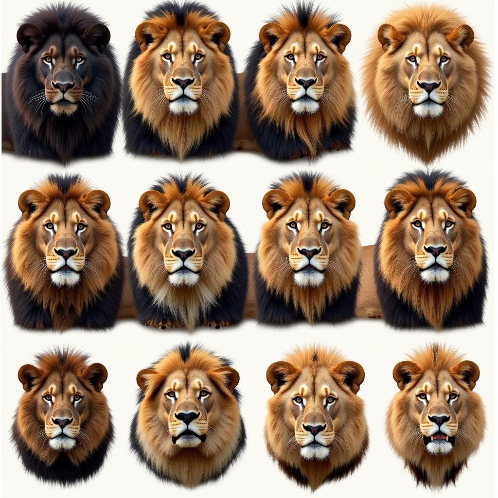 African Lion Mane Size Variations