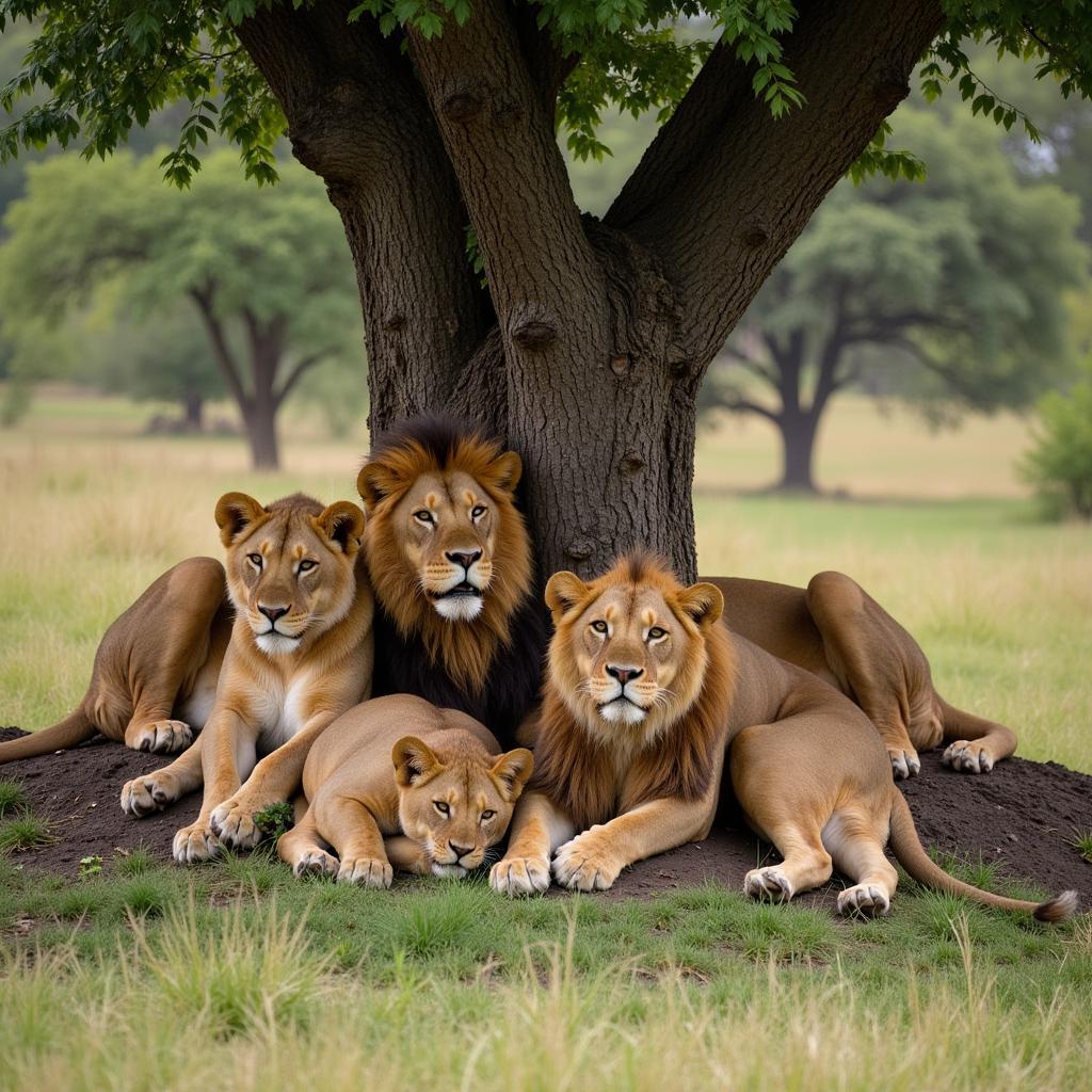 African Lion Pride Resting