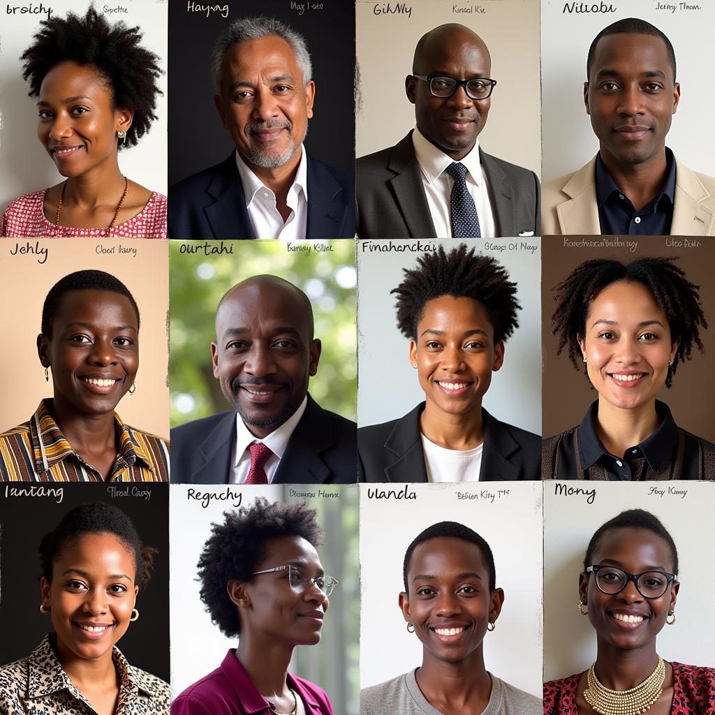 Portraits of renowned and emerging authors in African literature.