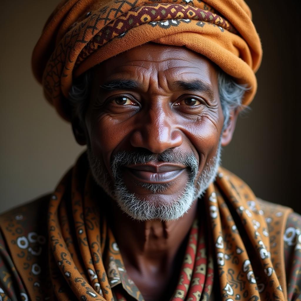 An African man's portrait by Rawpixel demonstrating cultural heritage.