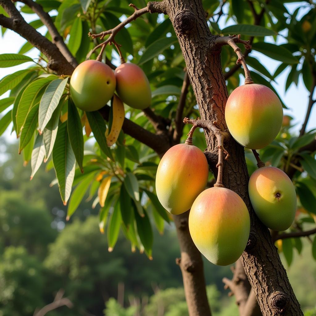 African Mango Tree and Fruit