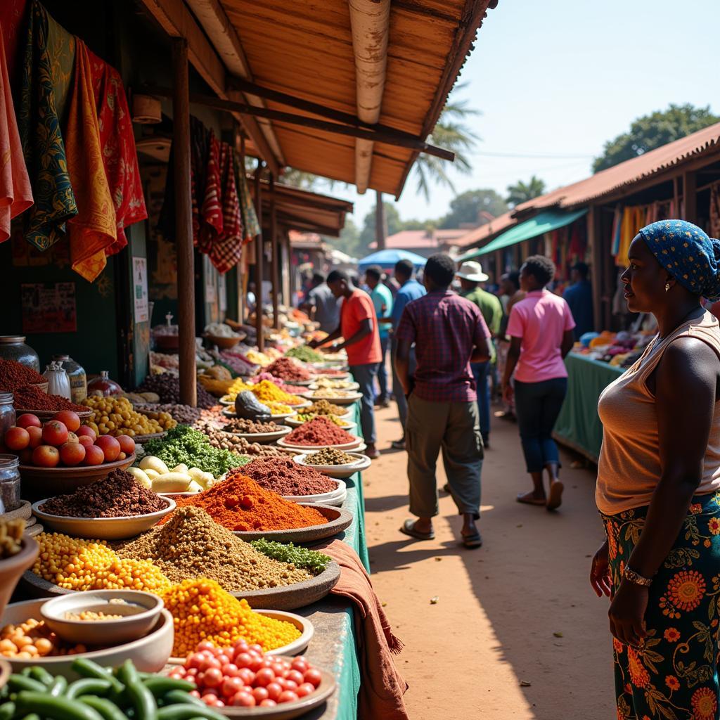 African Market Scene