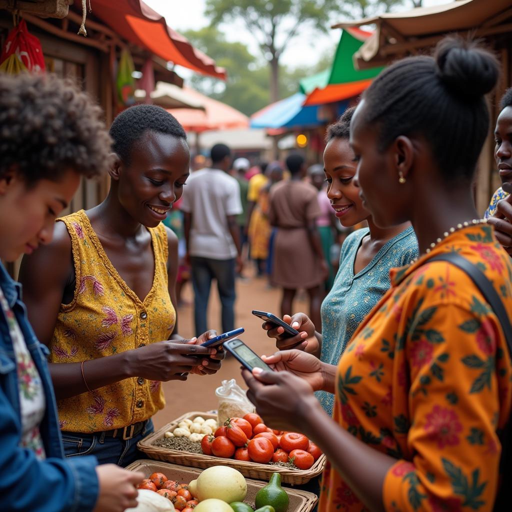 African Market Vendors Accepting Digital Payments