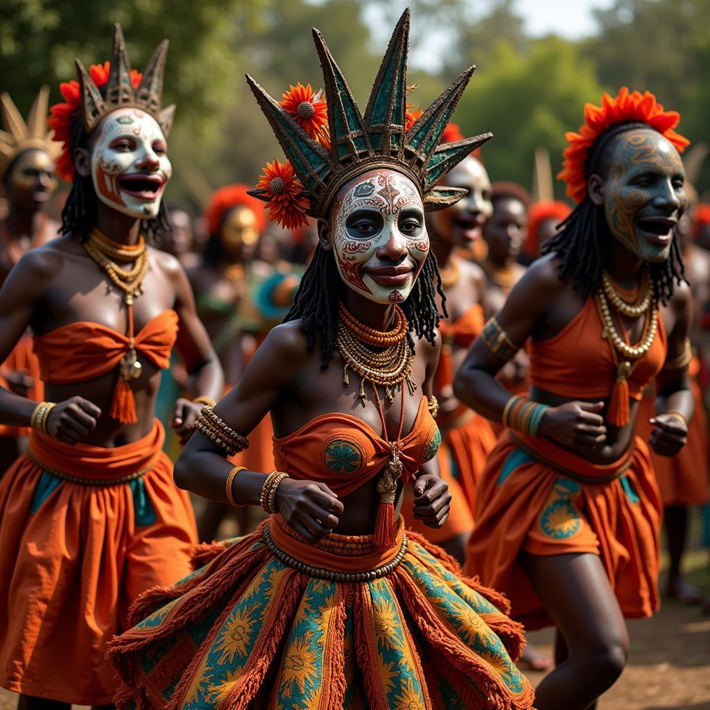 African Mask Dance for Spirit Communication