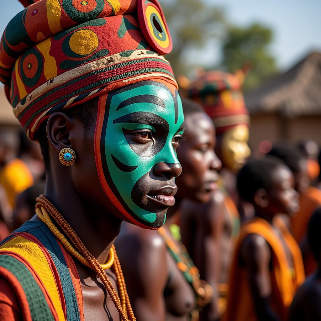 African Mask: Ritual Ceremony in West Africa