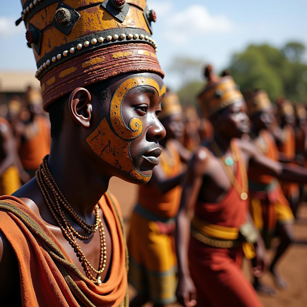 African Mask Used in Ritual Ceremony