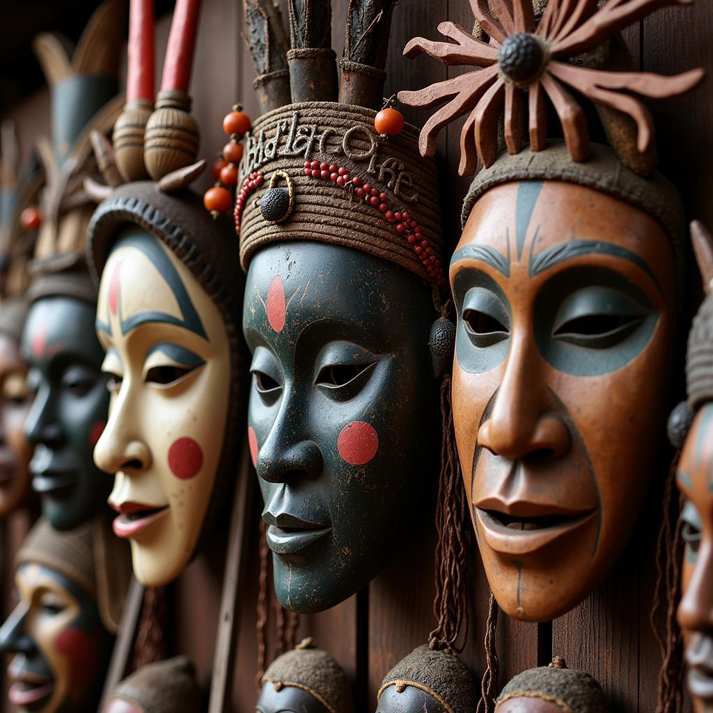 African Masks Used in Ceremonial Rituals