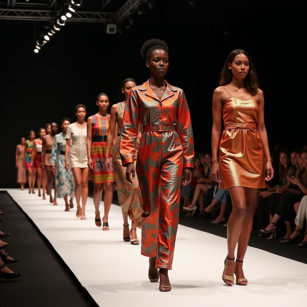 African Models on the Runway