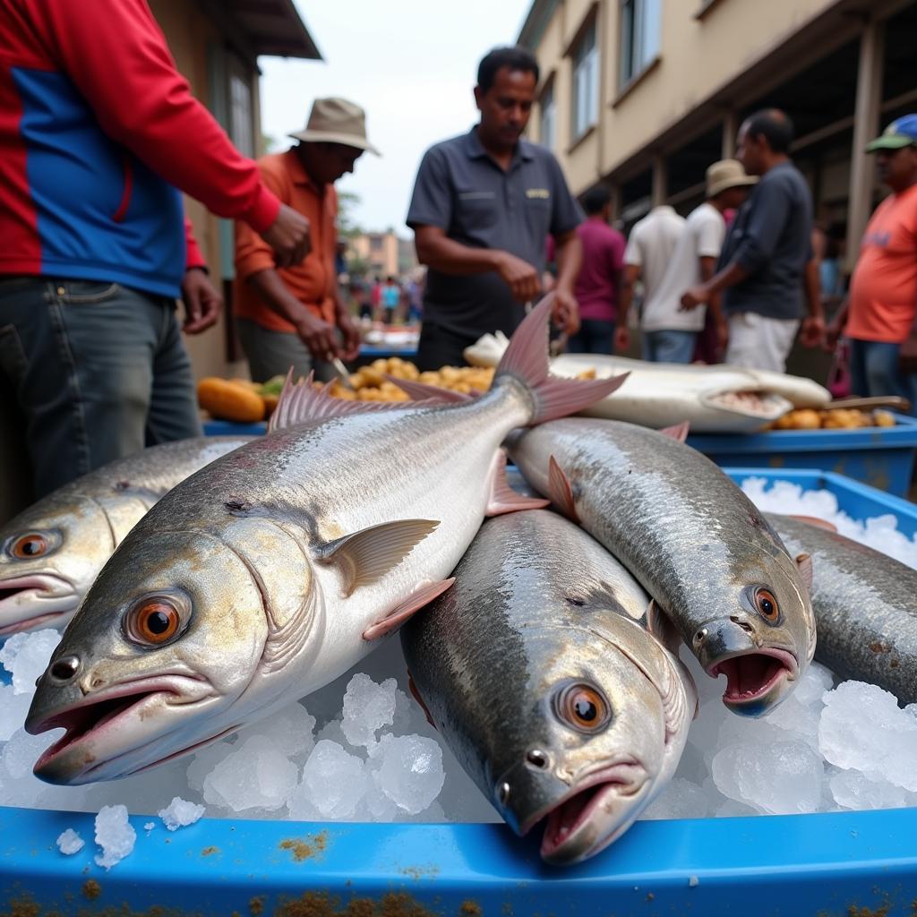 African Mushi Fish in a Kerala Market