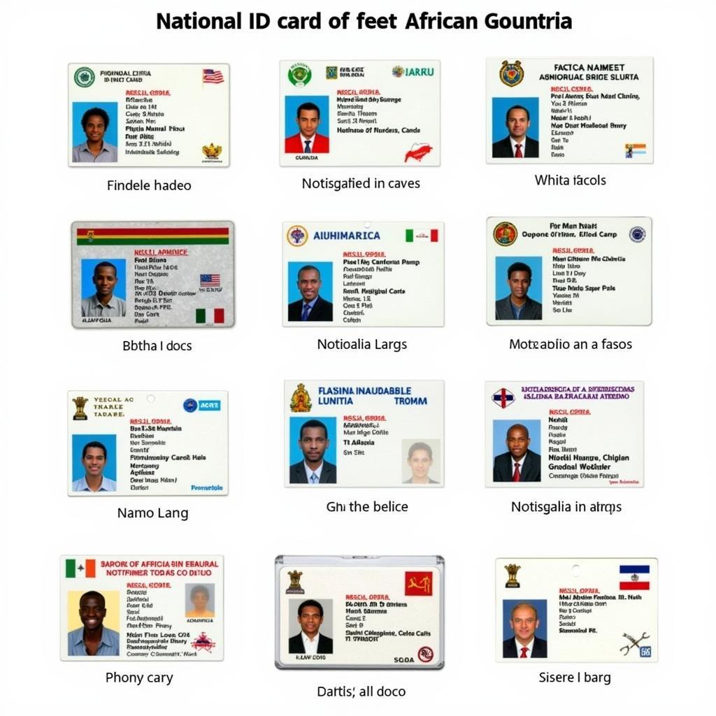 Examples of African National ID Cards